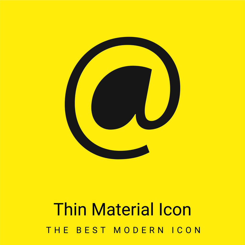 Символ Арроба мінімально яскравий жовтий матеріальний ікона - Вектор, зображення