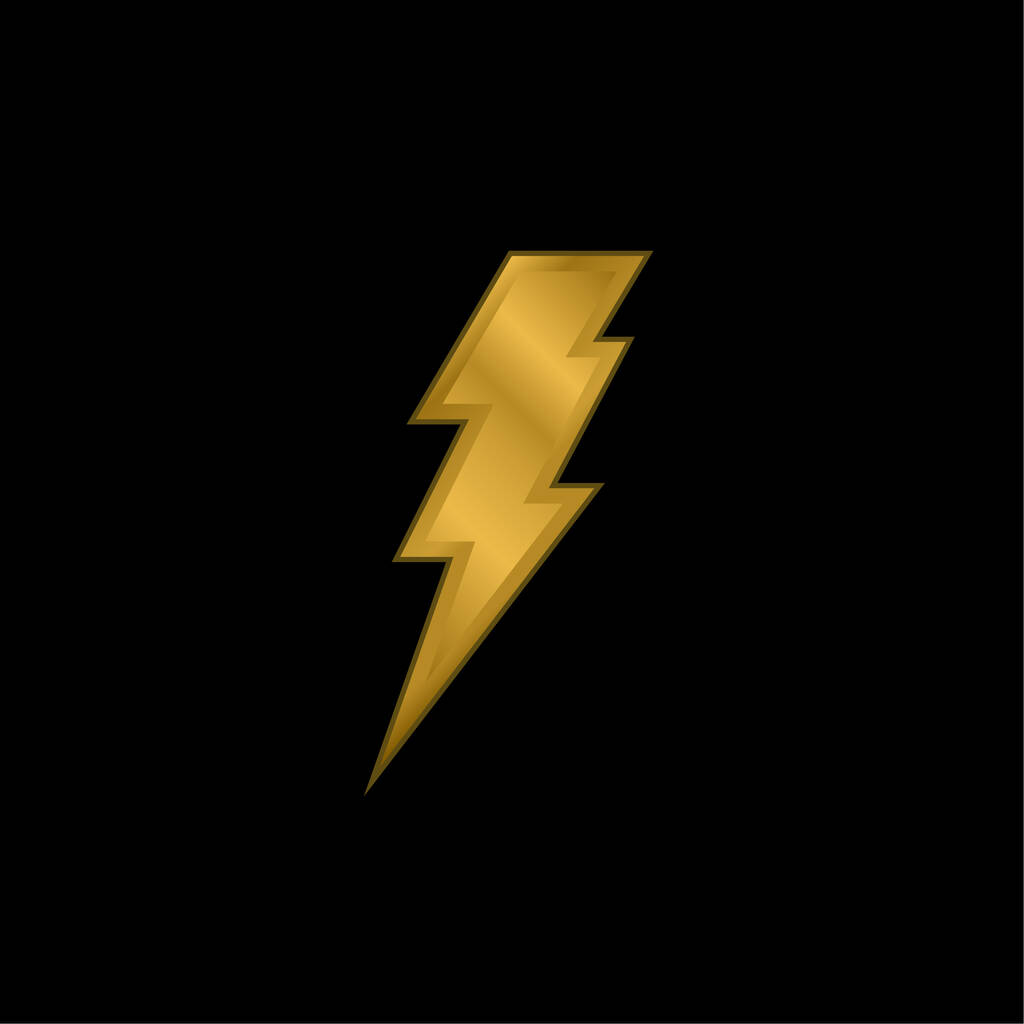 Bolt επιχρυσωμένο μέταλλο εικονίδιο ή το λογότυπο διάνυσμα - Διάνυσμα, εικόνα