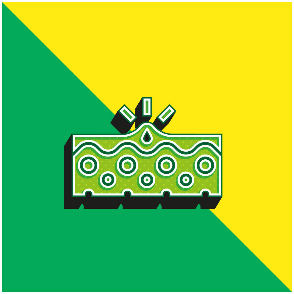 Akne Grün und gelb modernes 3D-Vektor-Symbol-Logo - Vektor, Bild