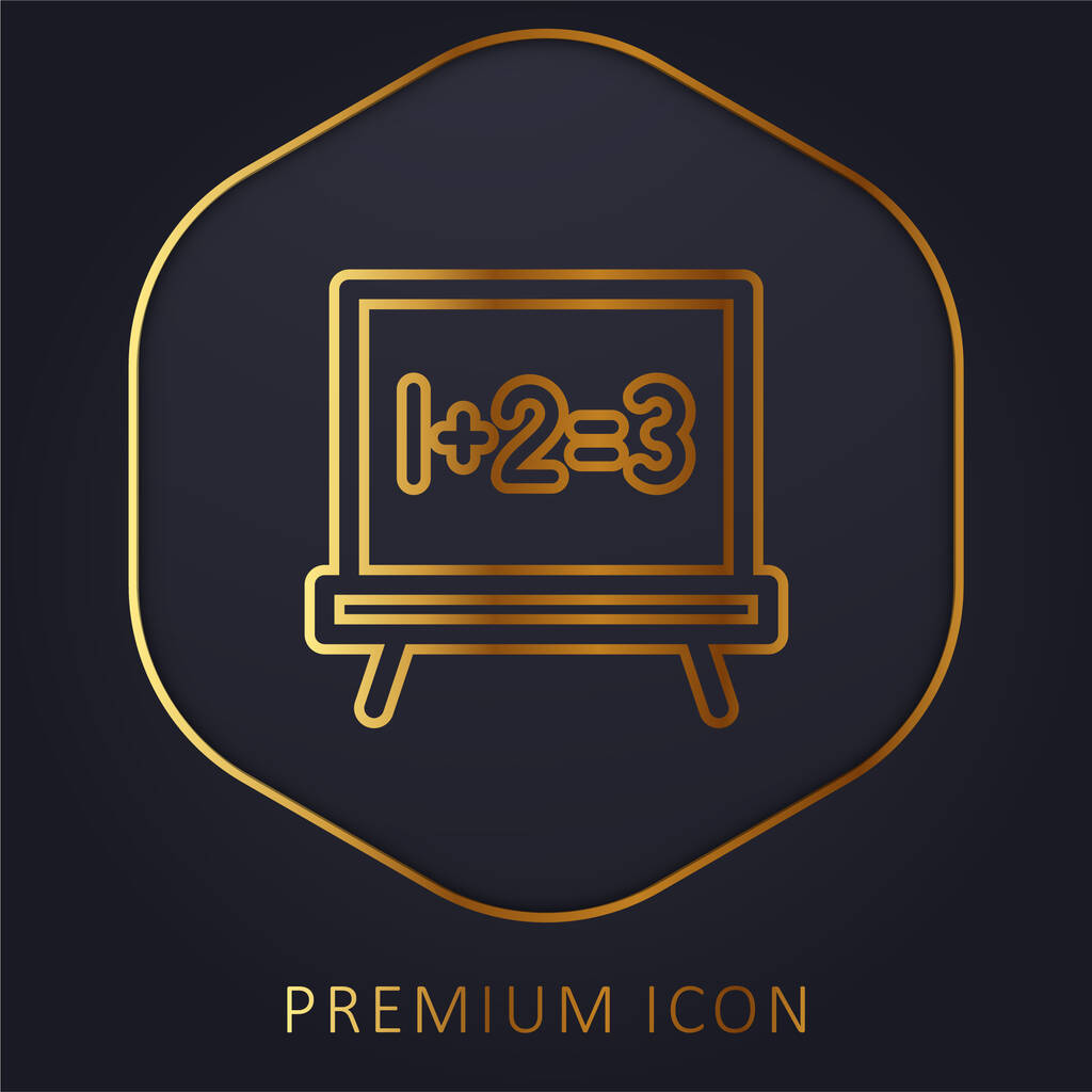 Blackboard arany vonal prémium logó vagy ikon - Vektor, kép