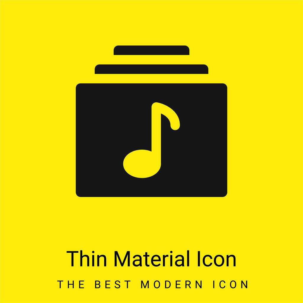 Album minimális fényes sárga anyag ikon - Vektor, kép