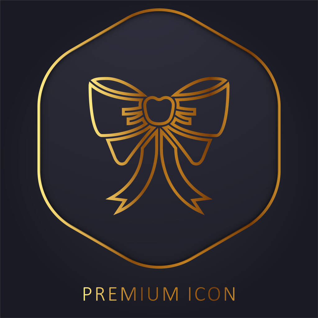 Schleife goldene Linie Premium-Logo oder Symbol - Vektor, Bild