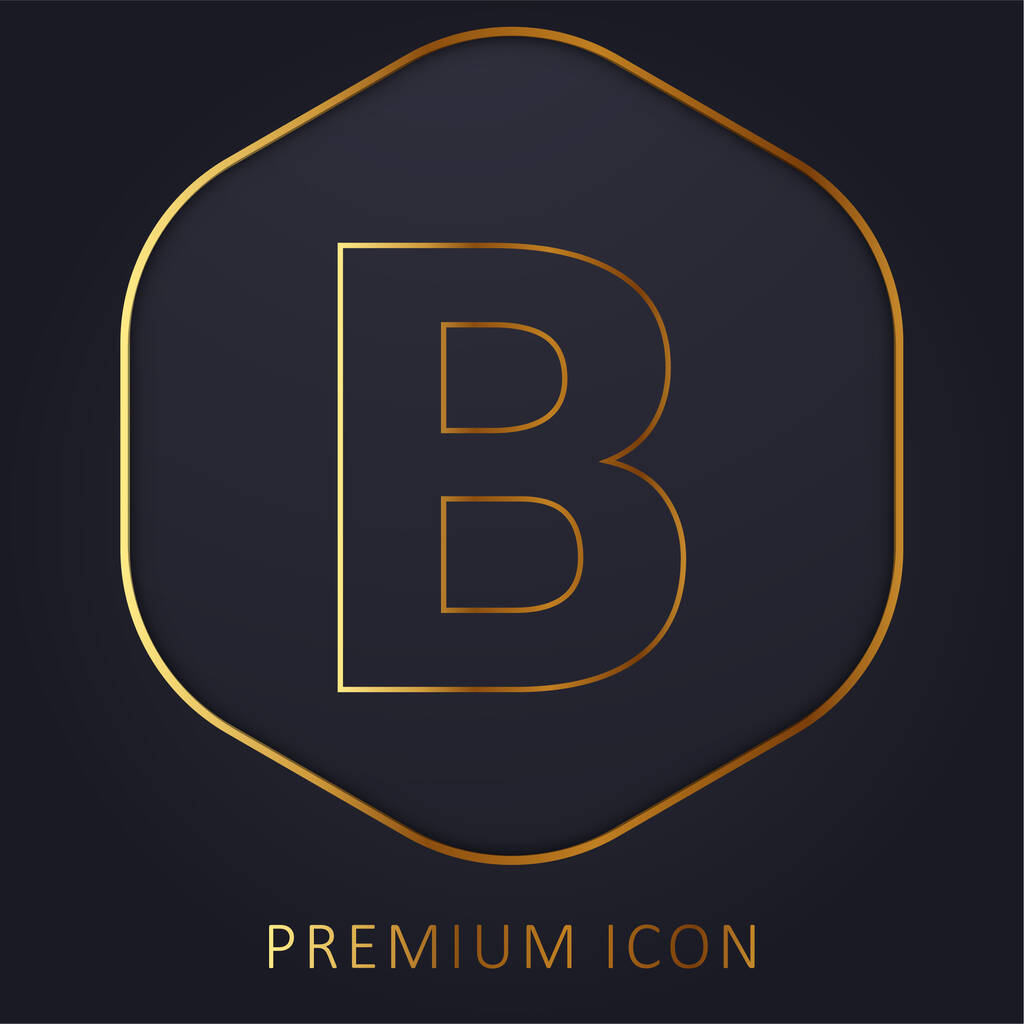 Merész arany vonal prémium logó vagy ikon - Vektor, kép