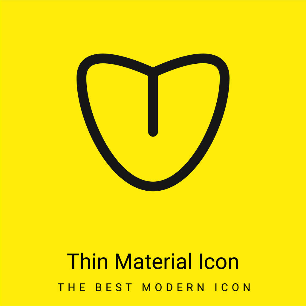 Body Organ Variant Line minimális élénk sárga anyag ikon - Vektor, kép