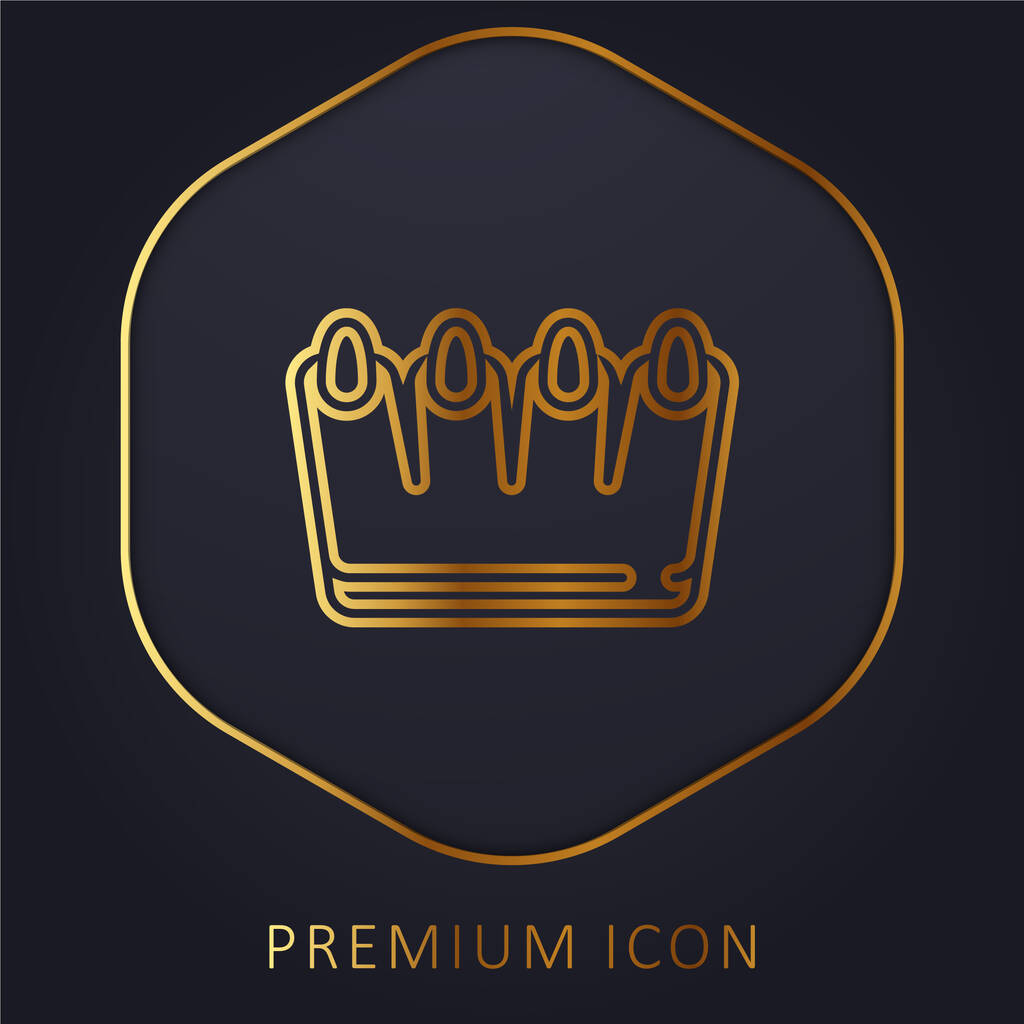 Logo lub ikona Bear Plaw golden line premium - Wektor, obraz