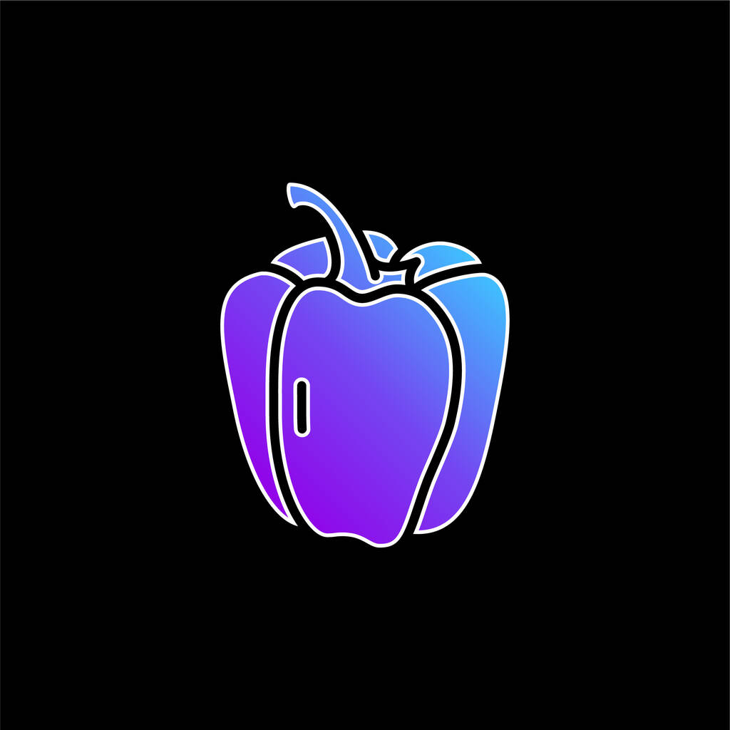 Bell Pepper blue gradient vector icon - Vector, Image