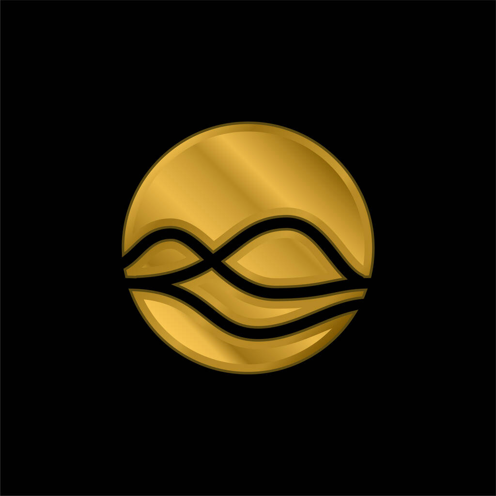 Yardımcı altın kaplama metalik simge veya logo vektörü - Vektör, Görsel