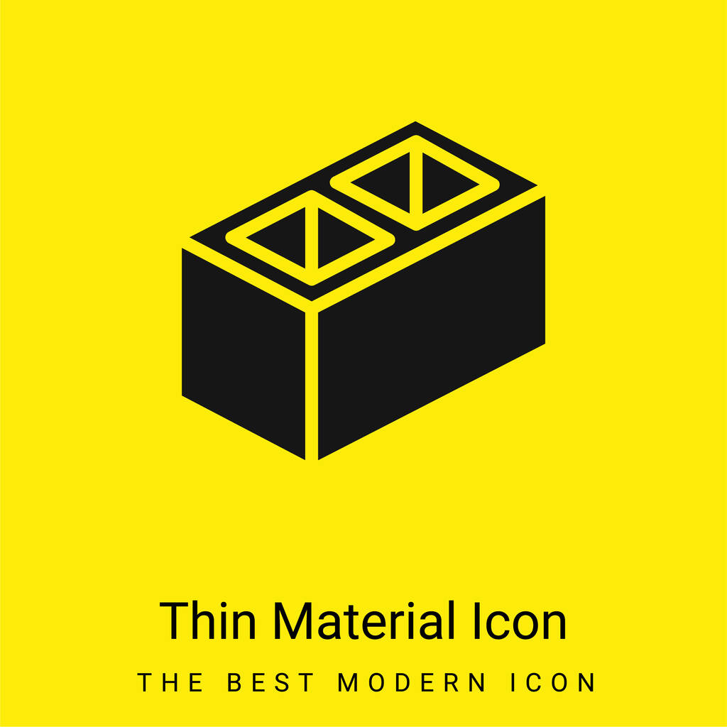 Block minimal leuchtend gelbes Material Symbol - Vektor, Bild