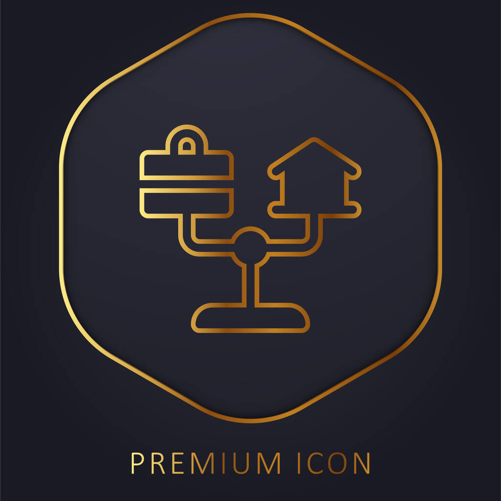 Balance goldene Linie Premium-Logo oder Symbol - Vektor, Bild