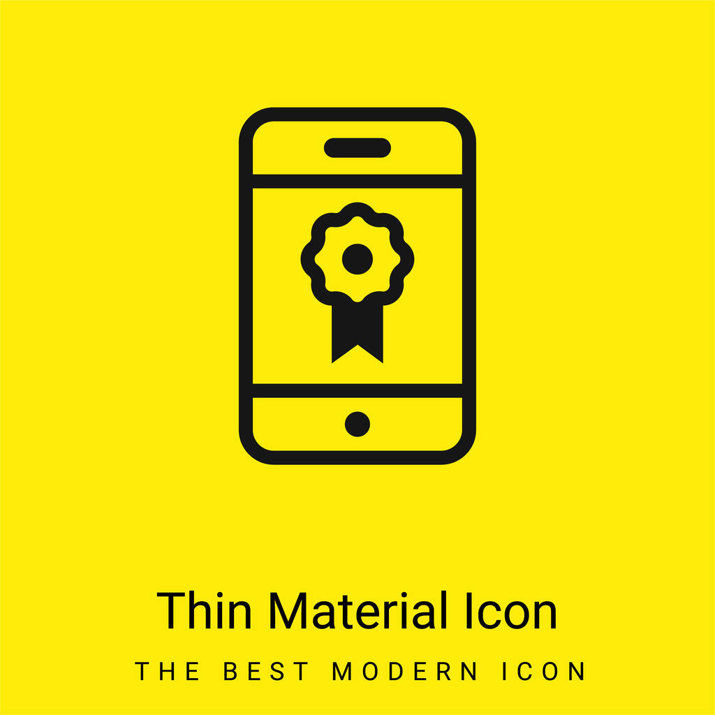 Odznaka minimalna ikona jasnożółtego materiału - Wektor, obraz