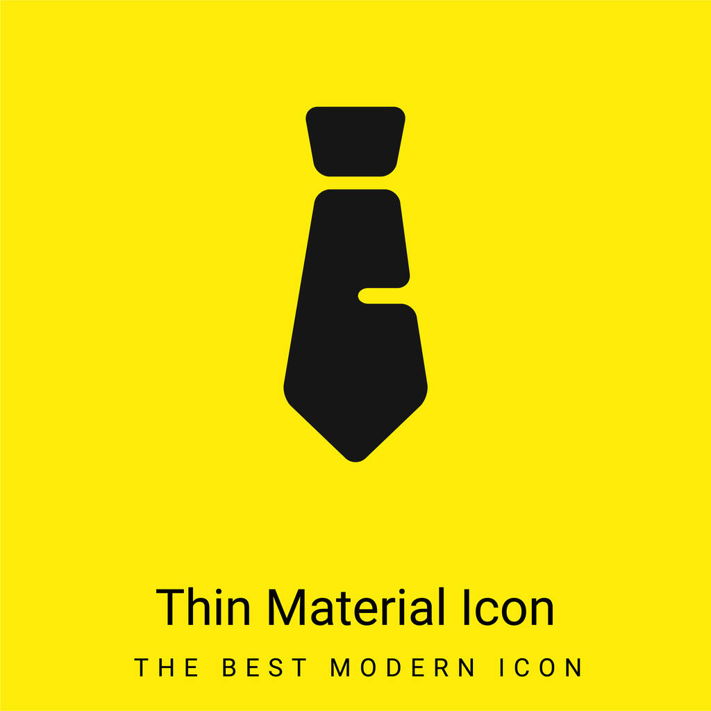 Big Tie minimal bright yellow material icon - Vector, Image