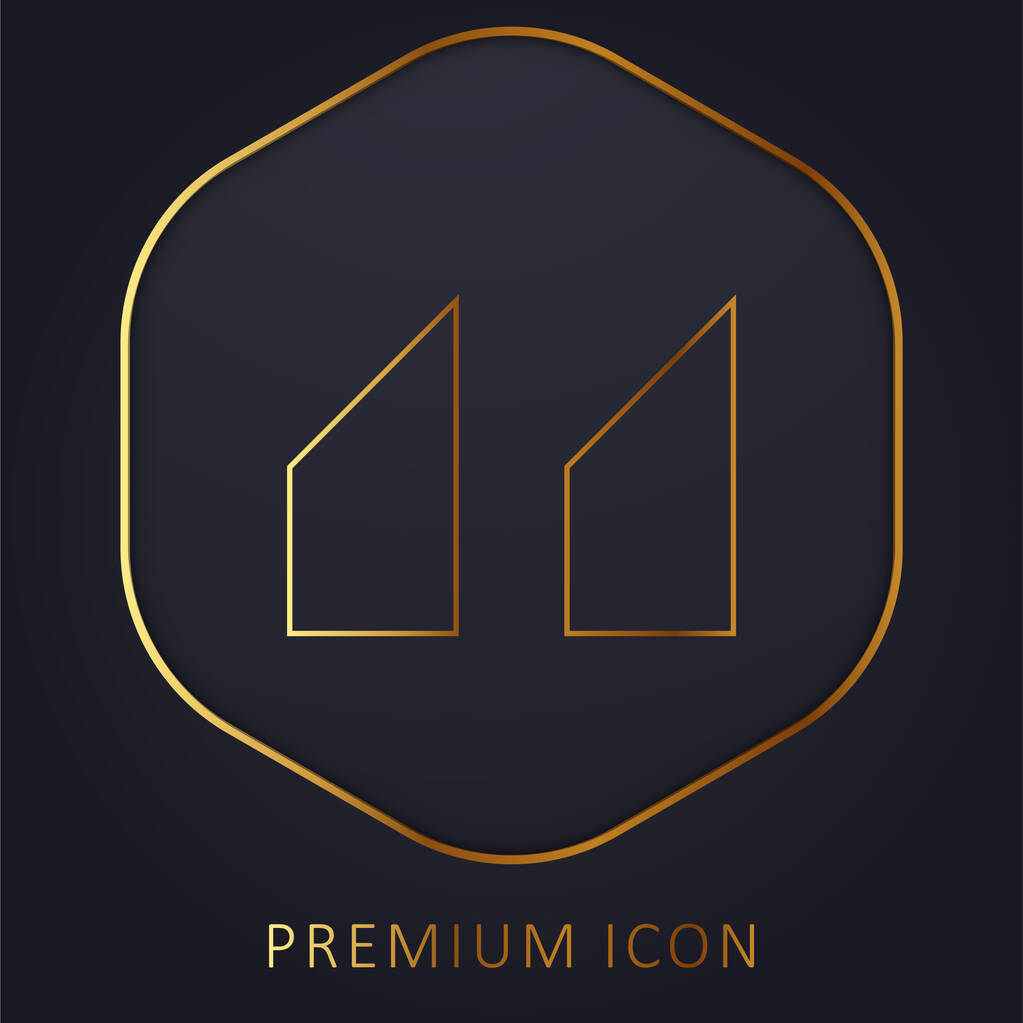 Blöcke mit abgewinkelten Schnitten goldene Linie Premium-Logo oder Symbol - Vektor, Bild