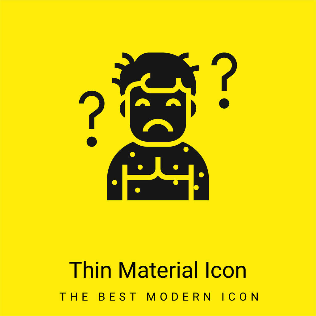 Rendellenes minimális világos sárga anyag ikon - Vektor, kép