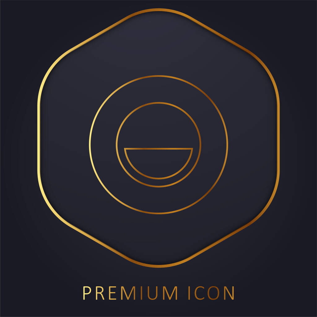 Czarno-białe złote logo linii premium lub ikona - Wektor, obraz