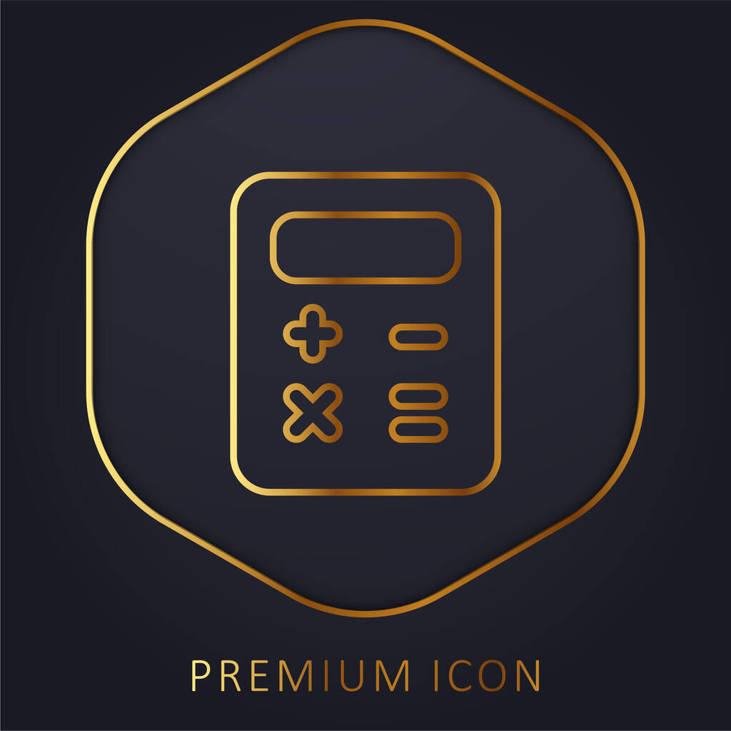Bilans Złota linia logo premium lub ikona - Wektor, obraz