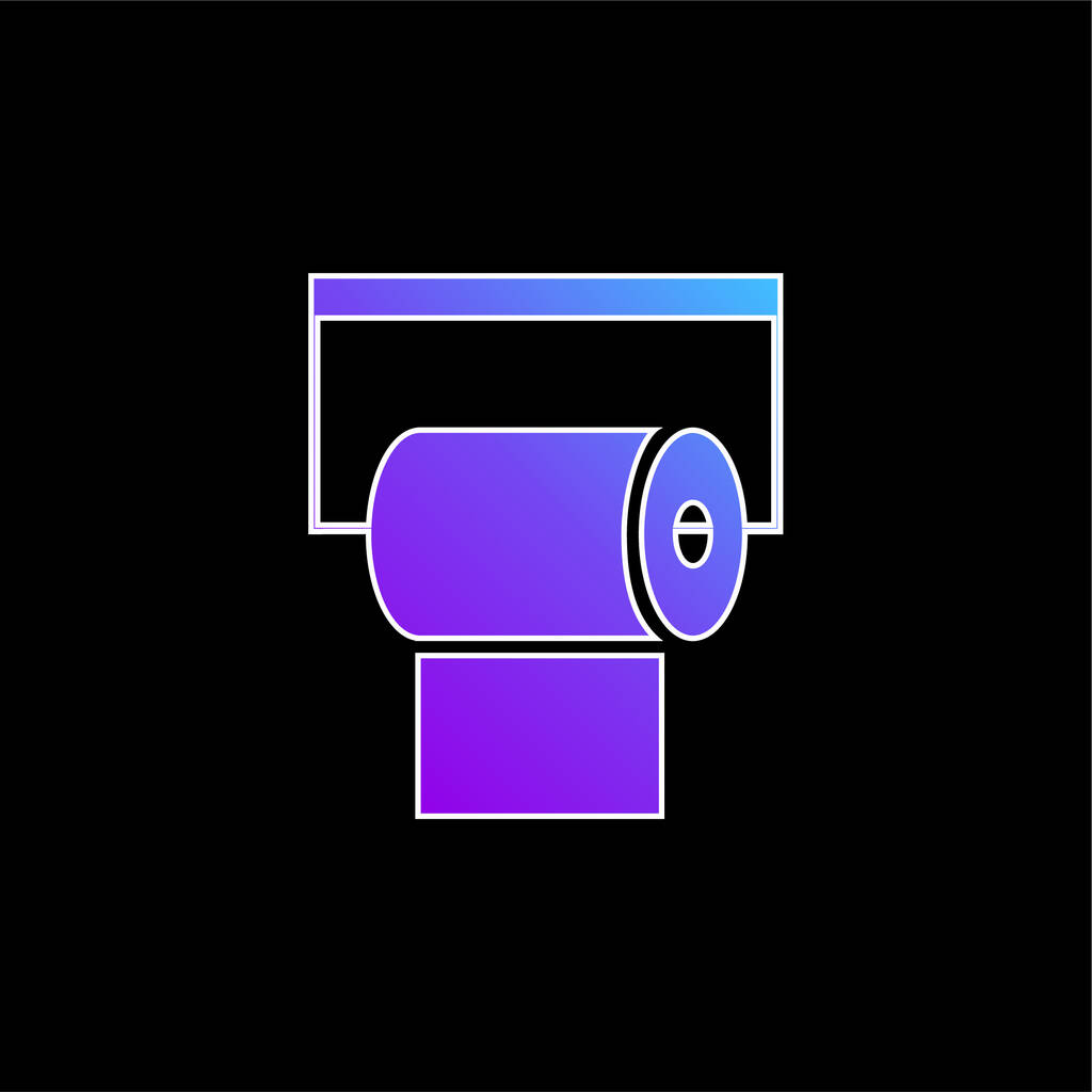 Koupelnový papír Roll modrý přechod ikona - Vektor, obrázek