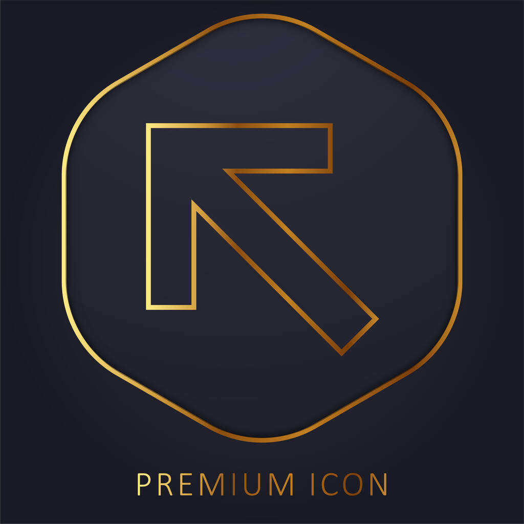 Arrows golden line premium logo or icon - Vector, Image