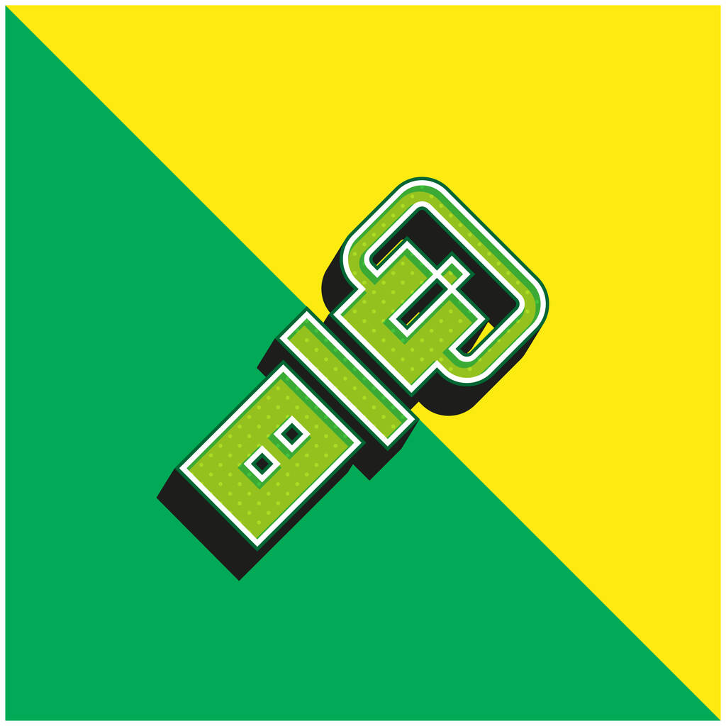 Pás Zelená a žlutá moderní 3D vektorové logo - Vektor, obrázek
