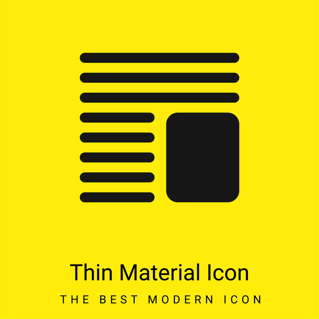 Článek minimální jasně žlutá ikona materiálu - Vektor, obrázek