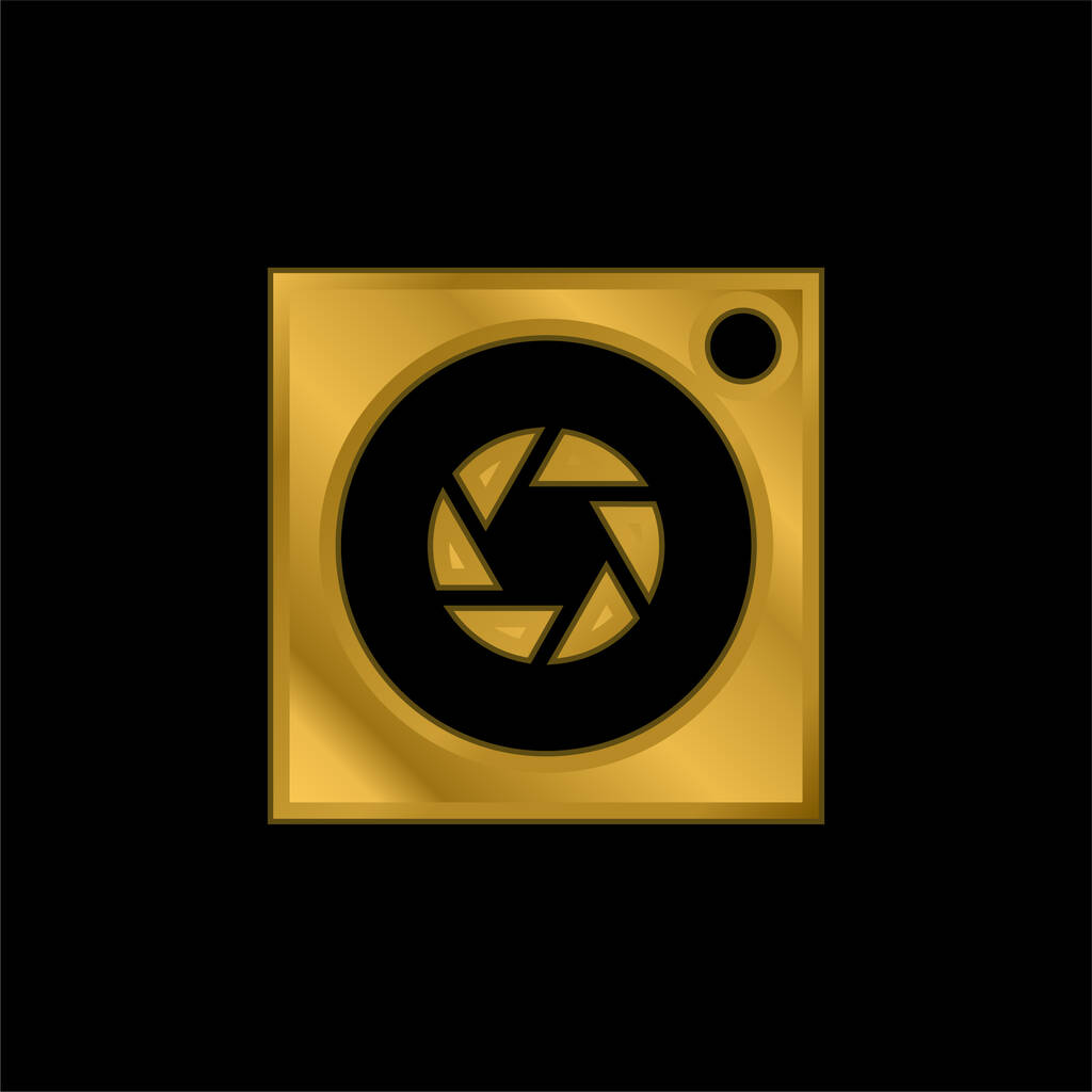 Apertura chapado en oro icono metálico o logo vector - Vector, imagen