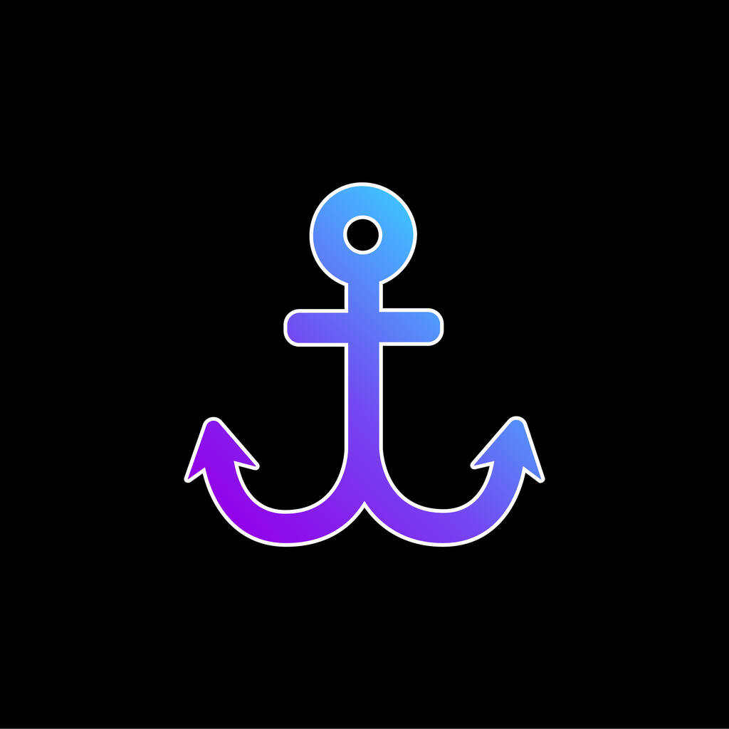 Boat Anchor Blue Gradient Vector Icon Free Stock Vector Graphic Image  471201580