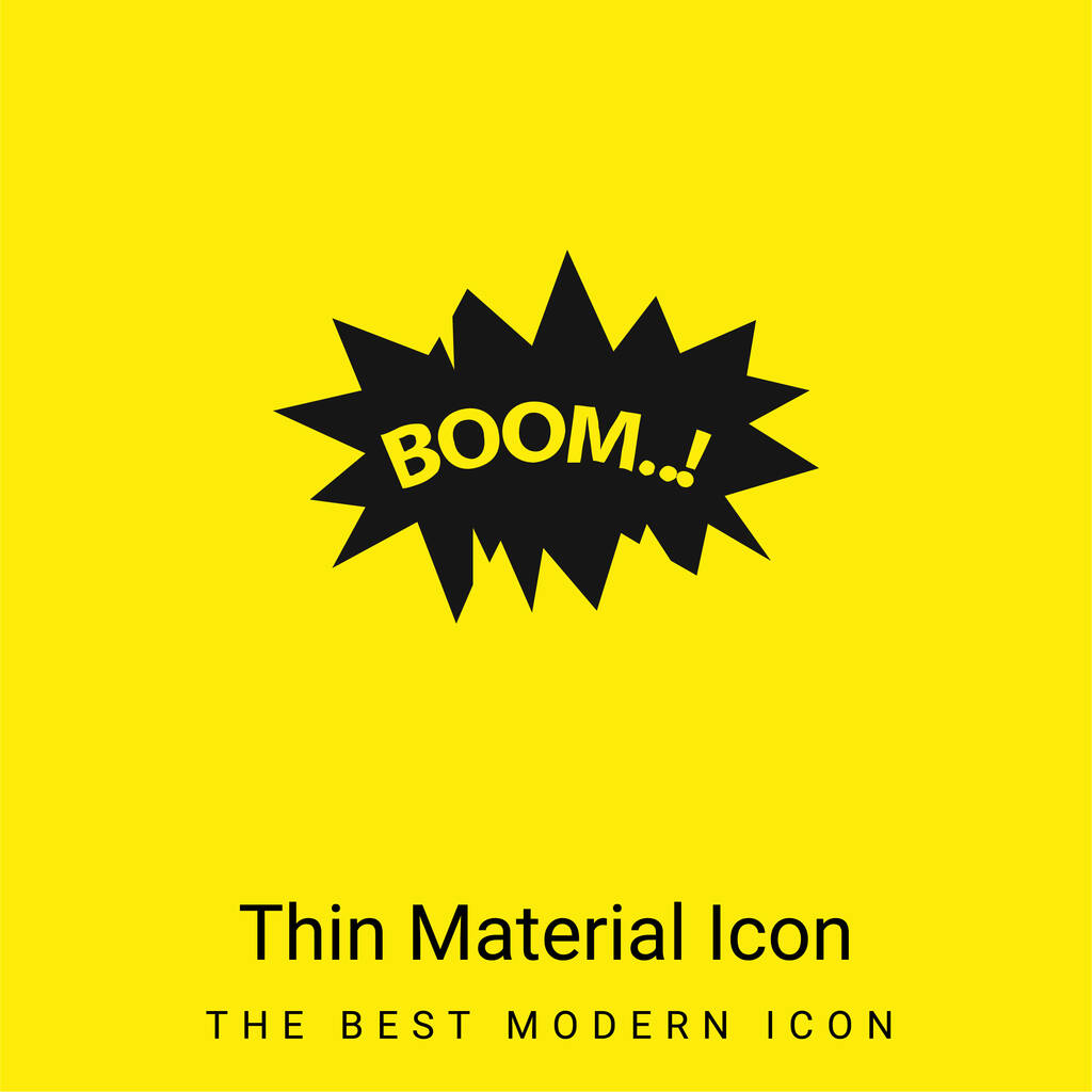 Boom minimal leuchtend gelbes Material Symbol - Vektor, Bild