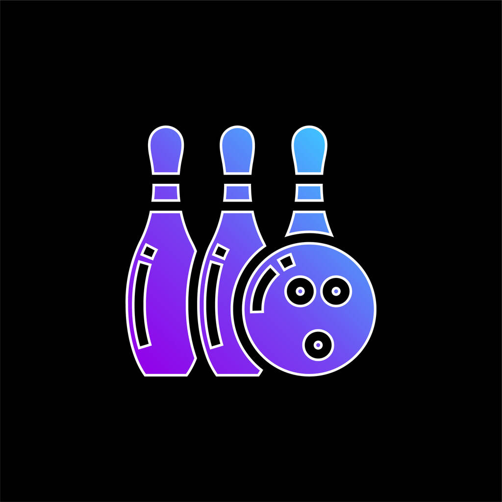 Bowling blu gradiente icona vettoriale - Vettoriali, immagini