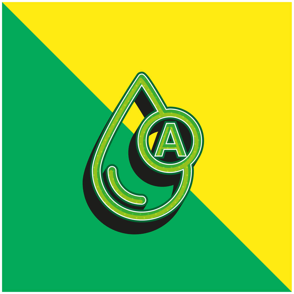 Veriryhmä Vihreä ja keltainen moderni 3d vektori kuvake logo - Vektori, kuva