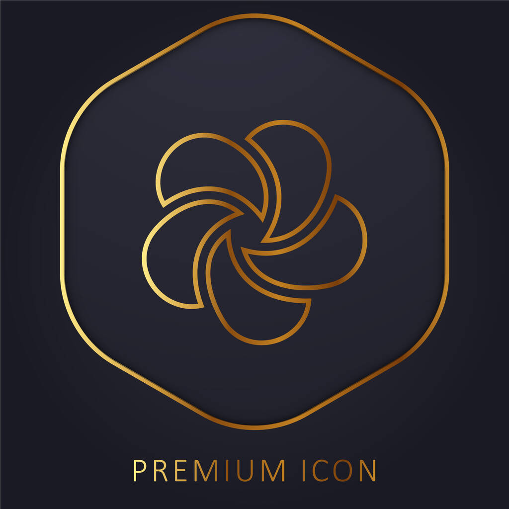 Ayurveda arany vonal prémium logó vagy ikon - Vektor, kép
