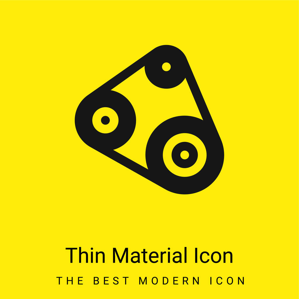 Öv minimális fényes sárga anyag ikon - Vektor, kép