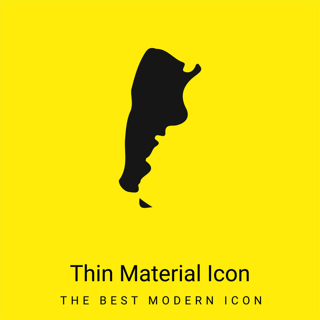 Argentine icône minimale de matériau jaune vif - Vecteur, image