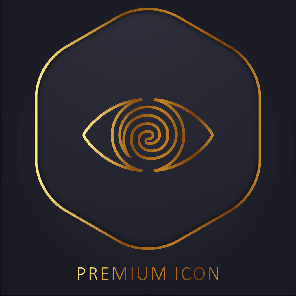 Золота лінія залежності логотип або значок преміум-класу
 - Вектор, зображення