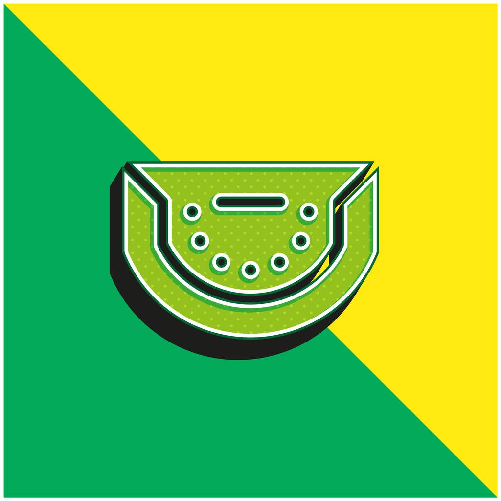 Baccarat Πράσινο και κίτρινο σύγχρονο 3d διάνυσμα εικονίδιο λογότυπο - Διάνυσμα, εικόνα