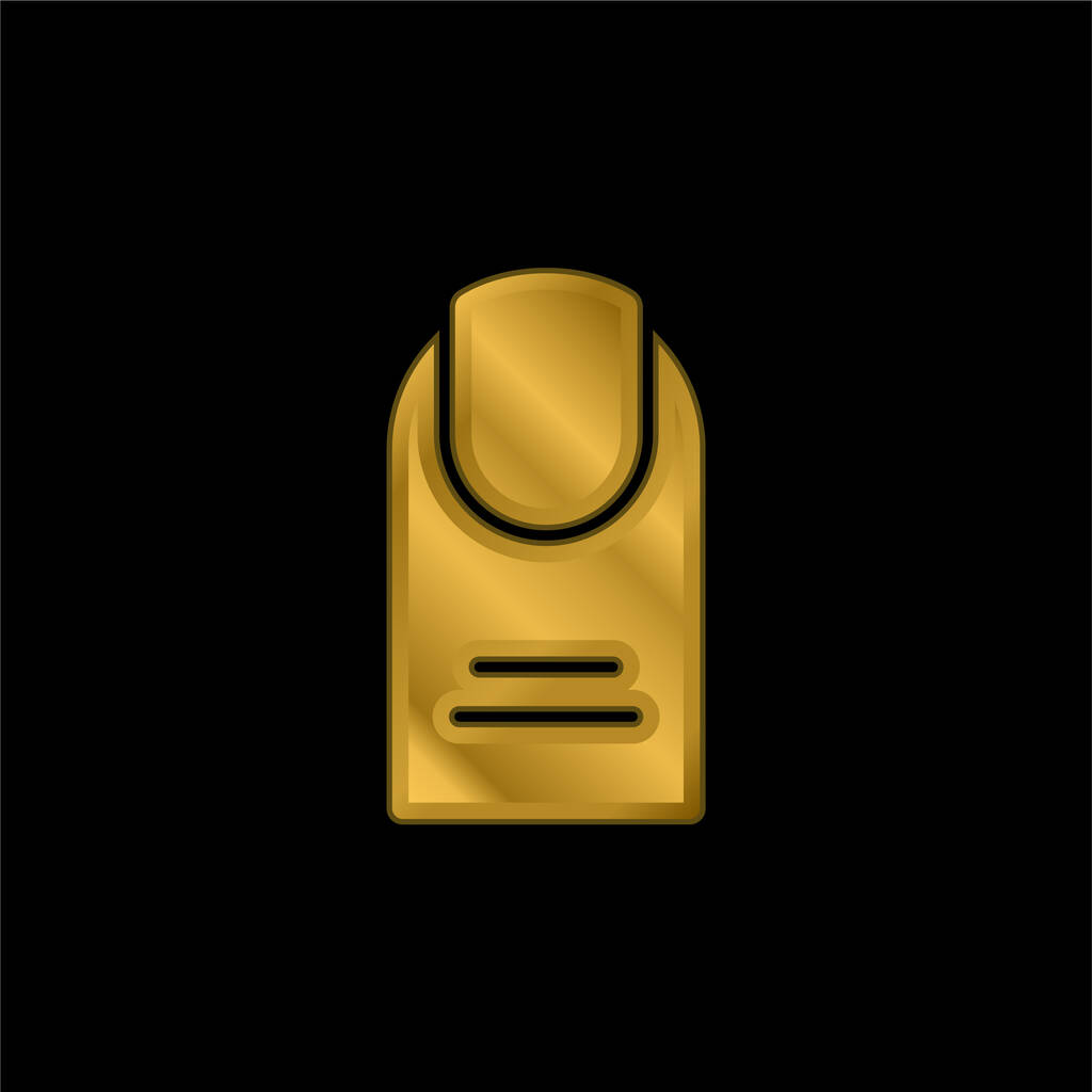 Великий палець золотий металевий значок або вектор логотипу
 - Вектор, зображення