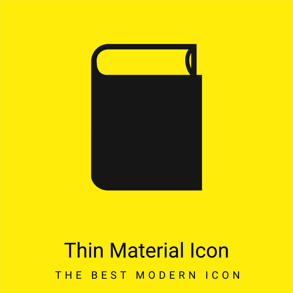 Book Closed Black Tárgykör minimális világos sárga anyag ikon - Vektor, kép