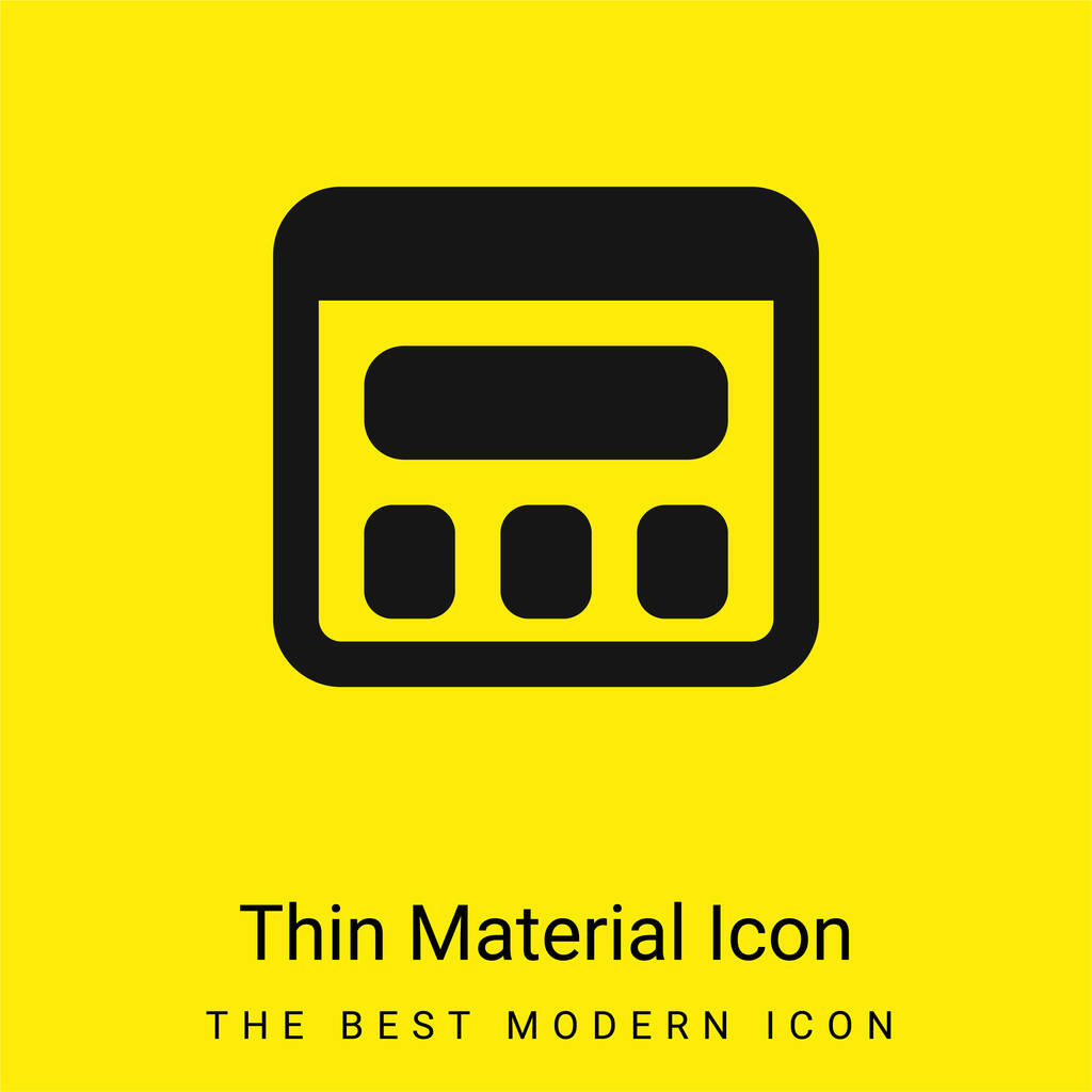 Apps minimaal helder geel materiaal icoon - Vector, afbeelding