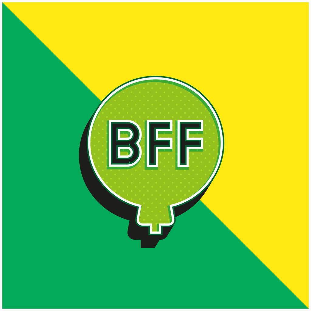 バルーングリーンと黄色の現代的な3Dベクトルアイコンのロゴ - ベクター画像