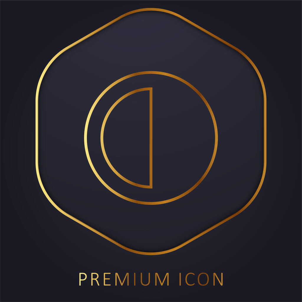 Ajuste o logotipo ou ícone premium da linha dourada - Vetor, Imagem