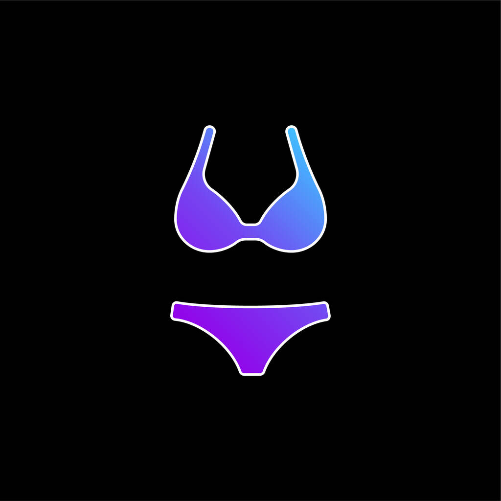 Icône vectorielle dégradé bleu bikini - Vecteur, image