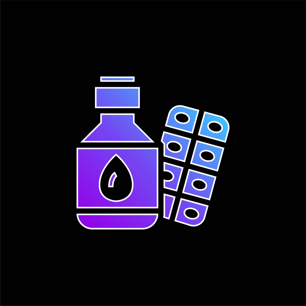 Leki przeciwdrgawkowe ikona wektora niebieskiego gradientu - Wektor, obraz