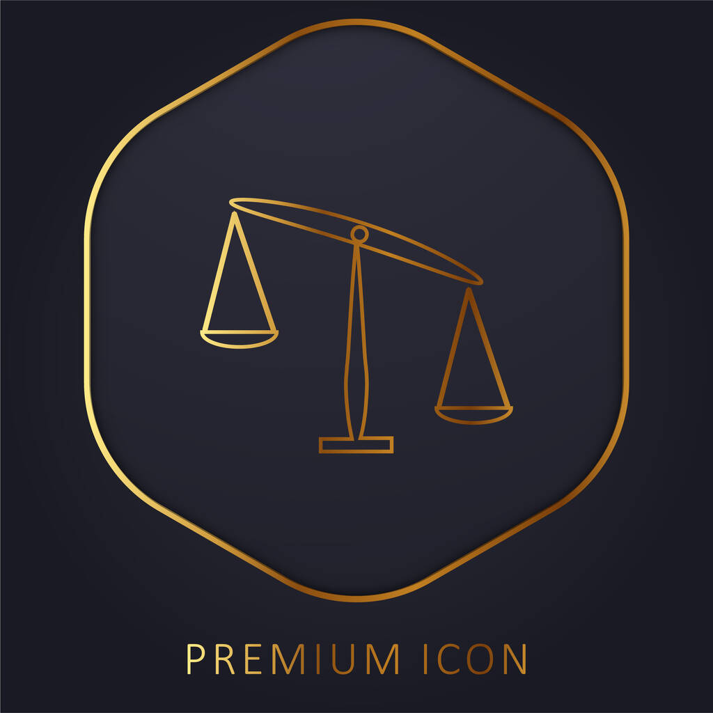 Balance d'équilibrage Variante ligne dorée logo premium ou icône - Vecteur, image