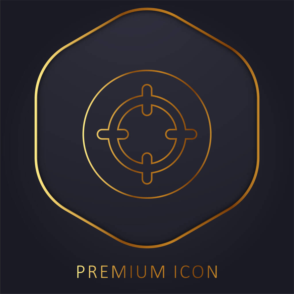 Mirare linea dorata logo premium o icona - Vettoriali, immagini
