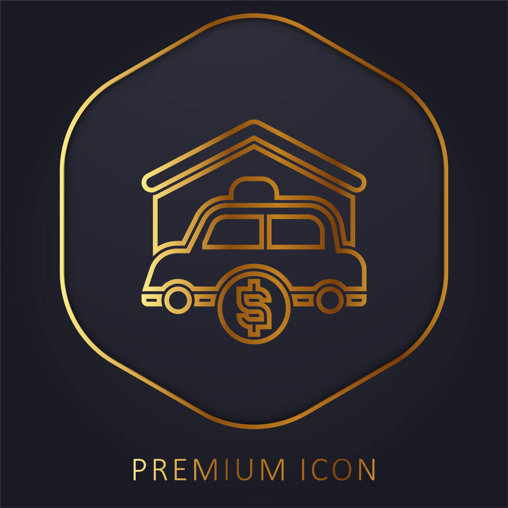 Activa gouden lijn premium logo of pictogram - Vector, afbeelding