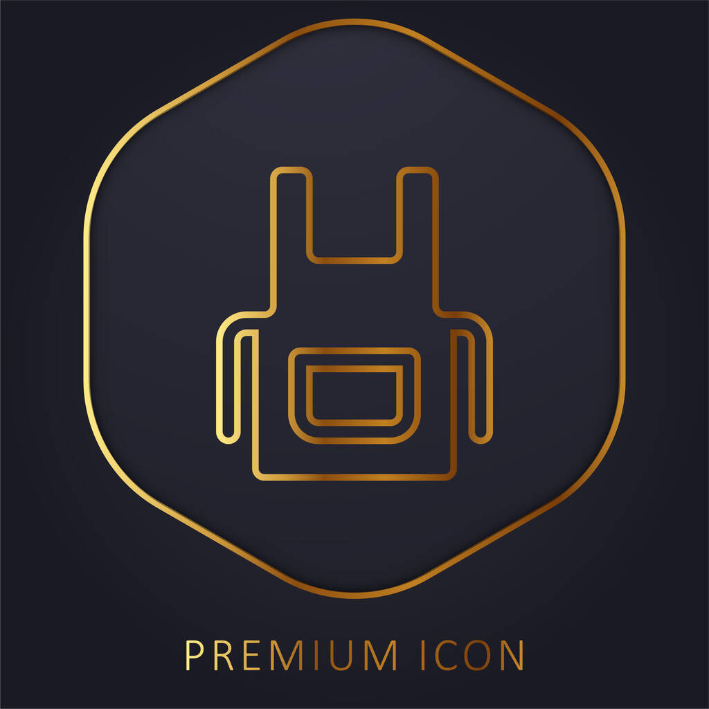 Zlatá zástěra prémiové logo nebo ikona - Vektor, obrázek