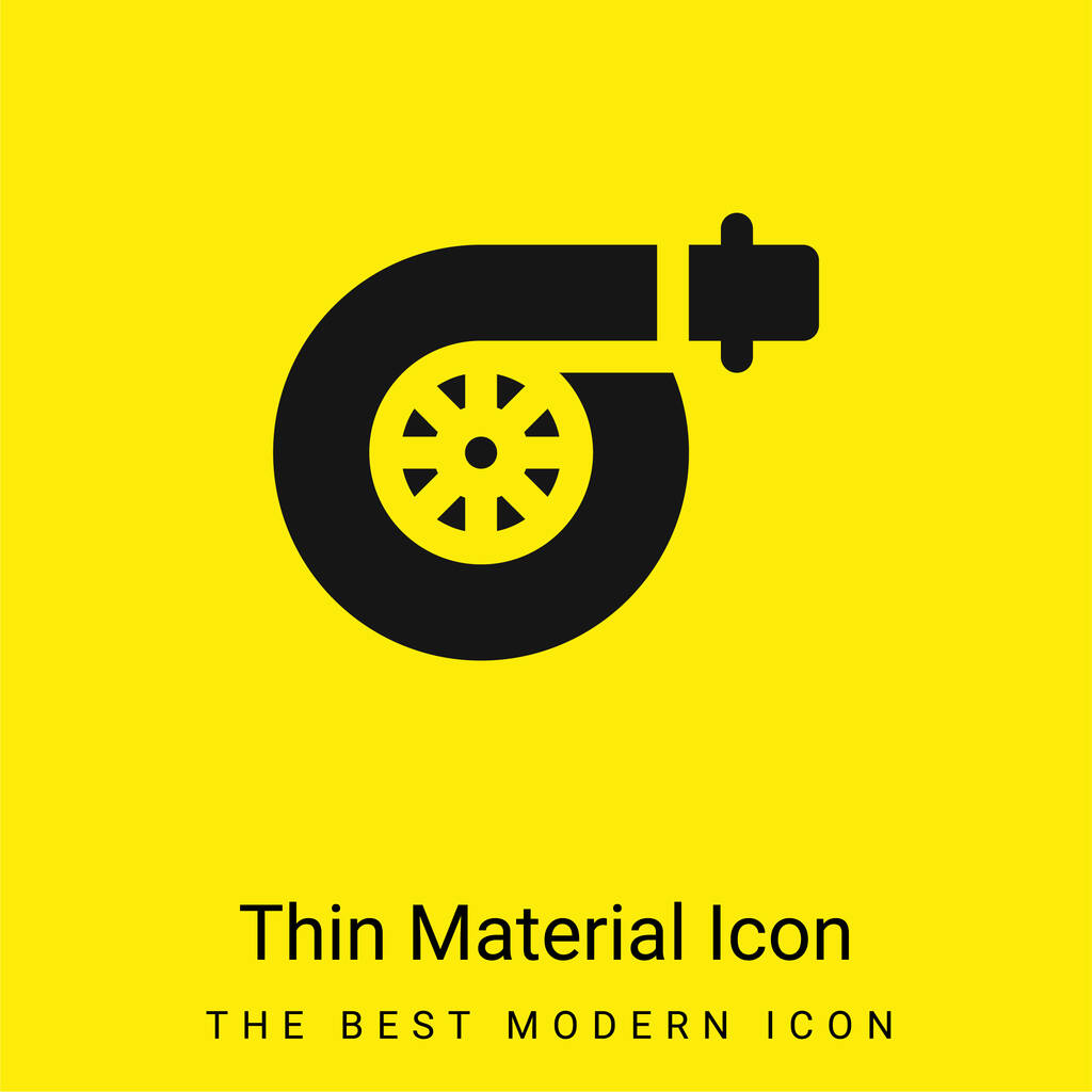 Vzduchový filtr minimální jasně žlutá ikona materiálu - Vektor, obrázek