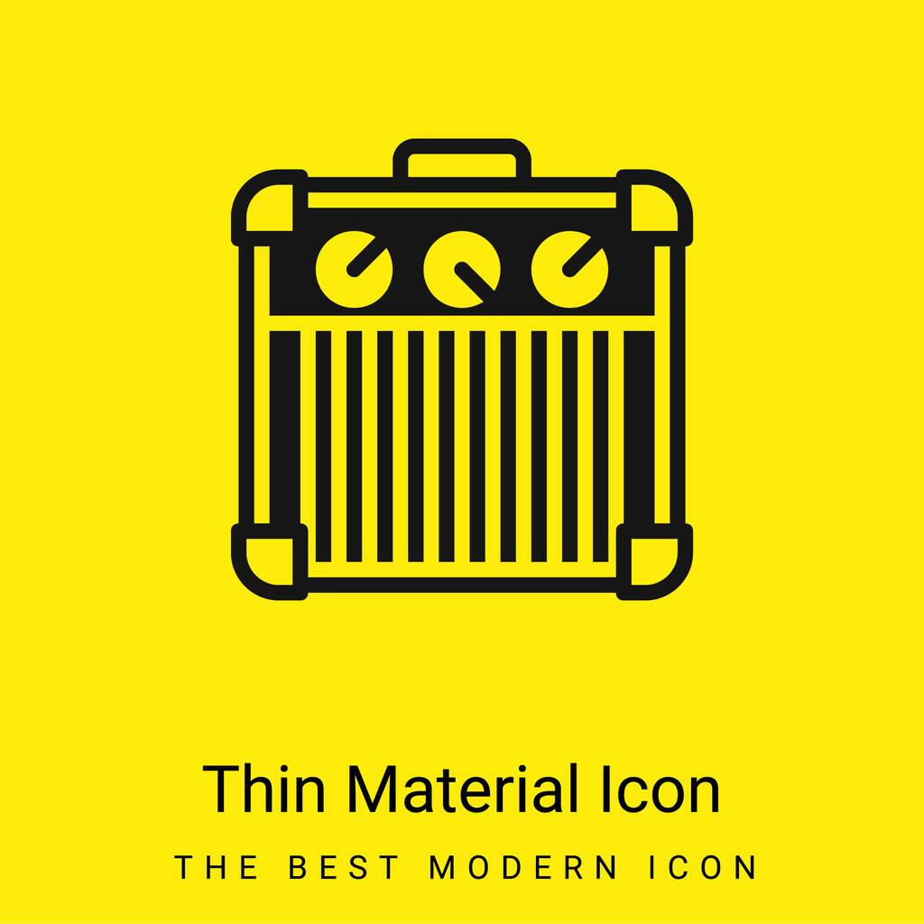 Erősítő minimális élénk sárga anyag ikon - Vektor, kép
