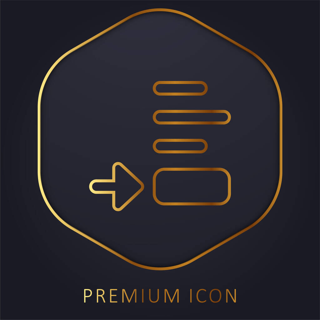 Κάτω χρυσή γραμμή premium λογότυπο ή εικονίδιο - Διάνυσμα, εικόνα