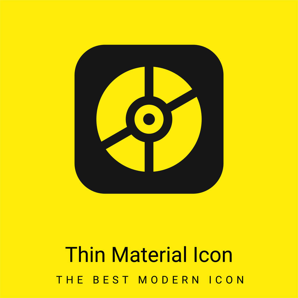 Apple minimalna jasnożółta ikona materiału - Wektor, obraz