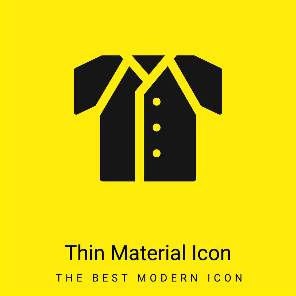 Baseball minimal bright yellow material icon - Vector, Image