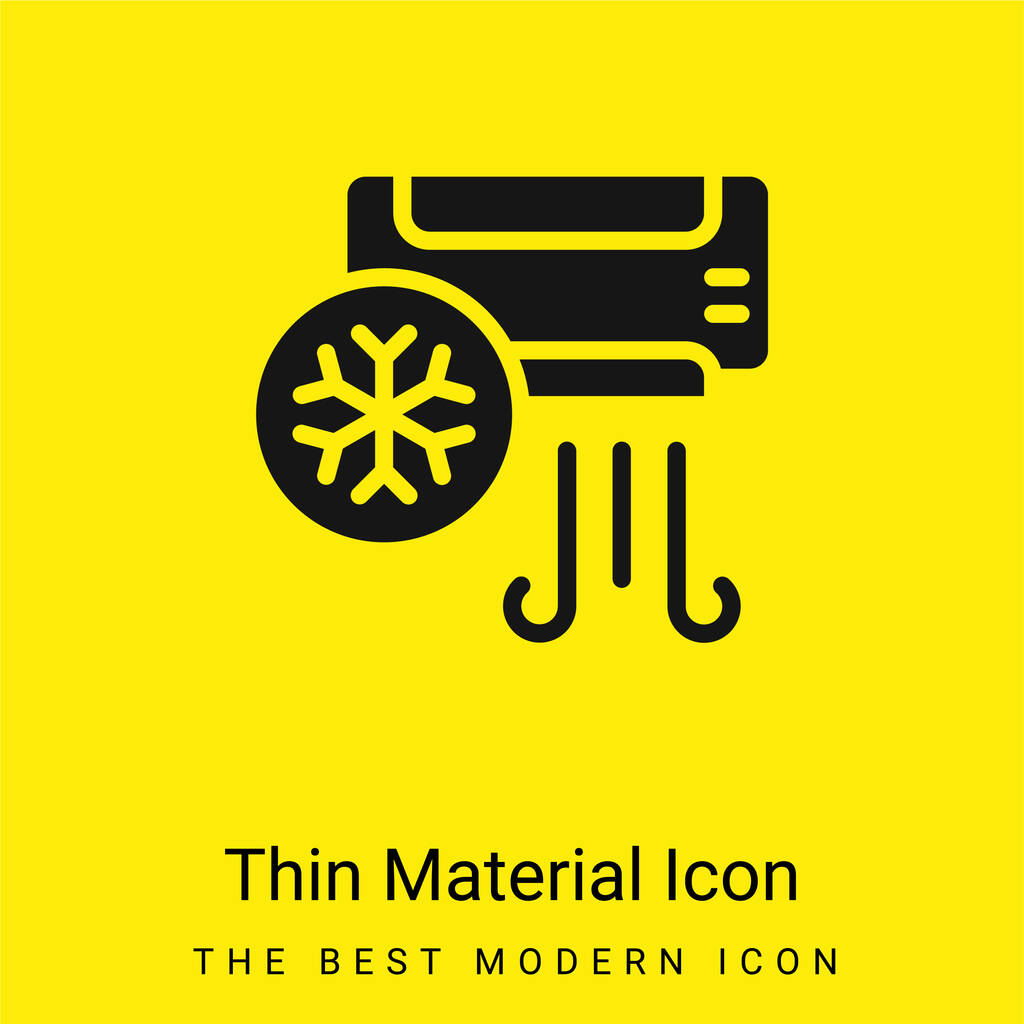 Klimatyzator minimalna jasnożółta ikona materiału - Wektor, obraz
